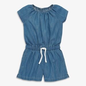 Primary Chambray romper girl Size 8-9 chambray
